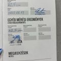 Tinta mérési eredmények