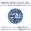 MEOESZ Sport kártya 2026